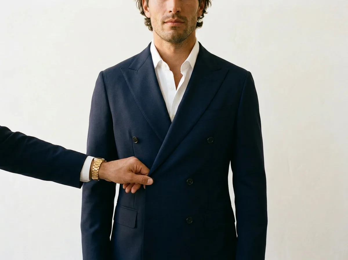 In-store suit fitting at Thomas Jeffery Men's Wear