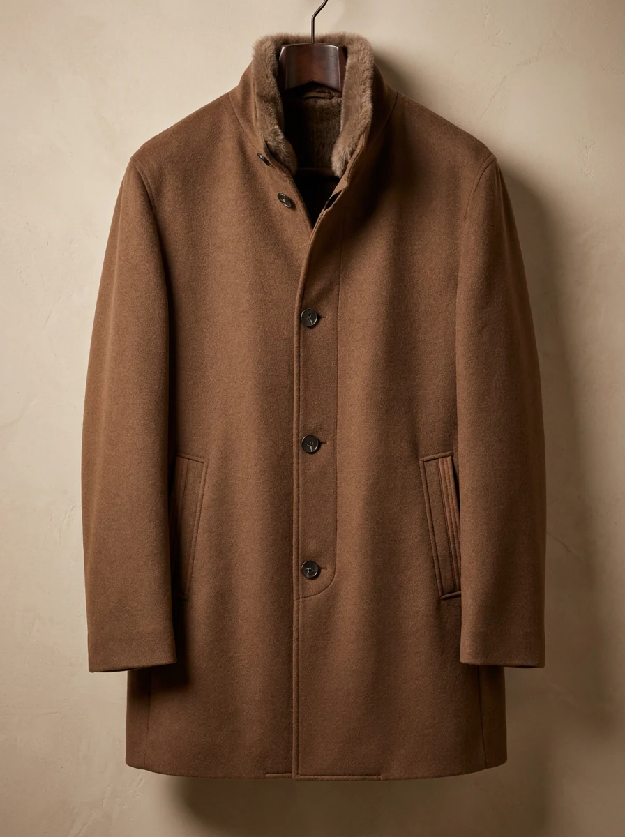 Paul Betenly topcoat in vicu&ntilde;a