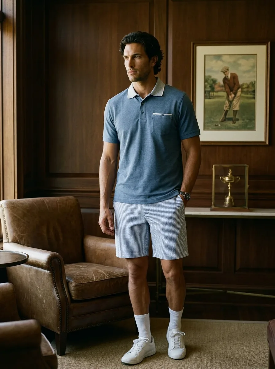 Casual look — golf clubhouse style