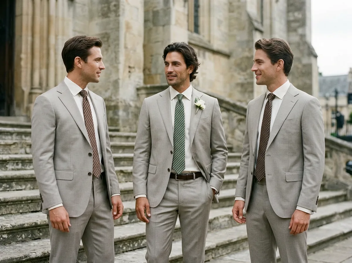 Wedding party fitting at Thomas Jeffery
